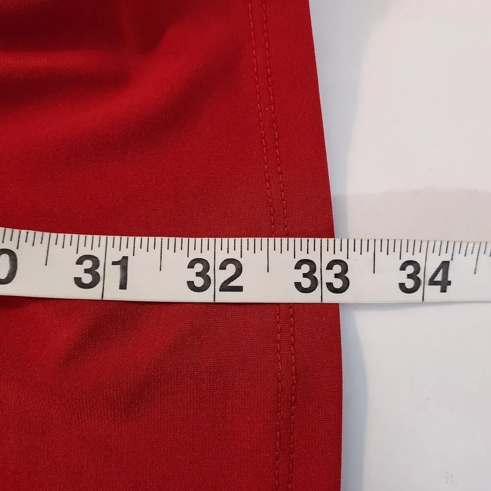 MICHAEL Michael Kors Dress Red Sleeveless Asymmetrical Ruched Womens Size 12P